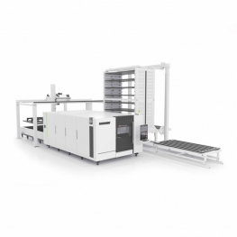 Enclosed Type Fiber Laser Cutting Machine With Automatic Loading And Unloading Material Warehouse